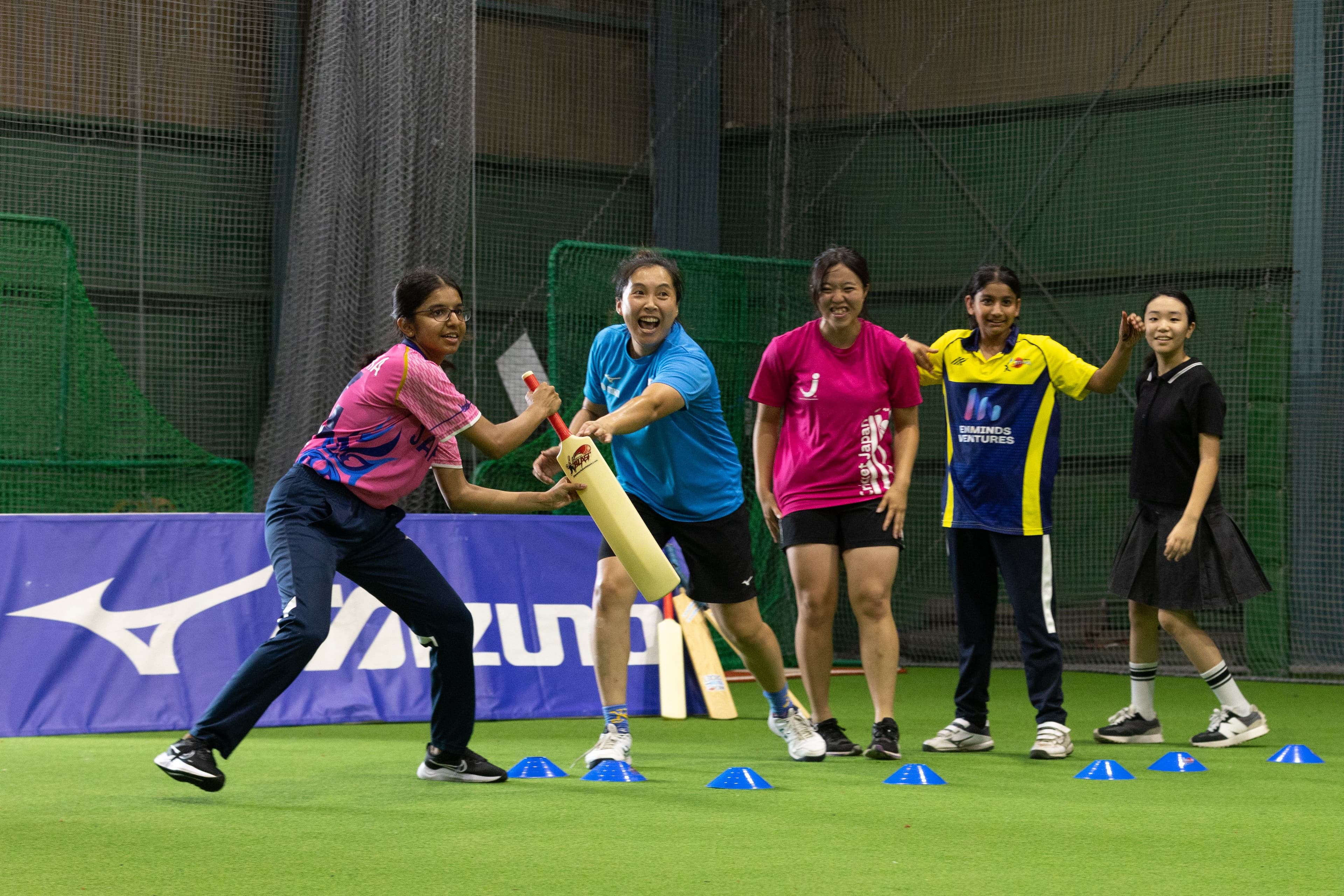 Team playing 6-a-side cricket
