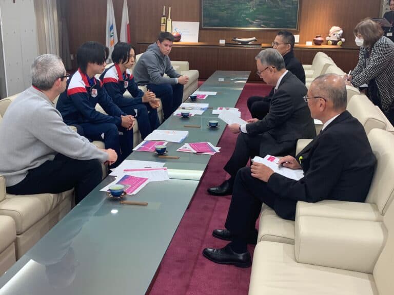 Team Japan Members meeting the Mayor of Sano City
